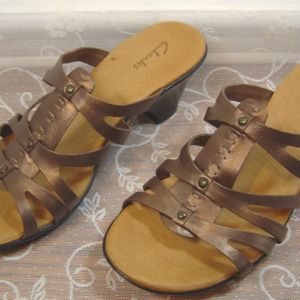 Clarks backless heels size 8 1/2M